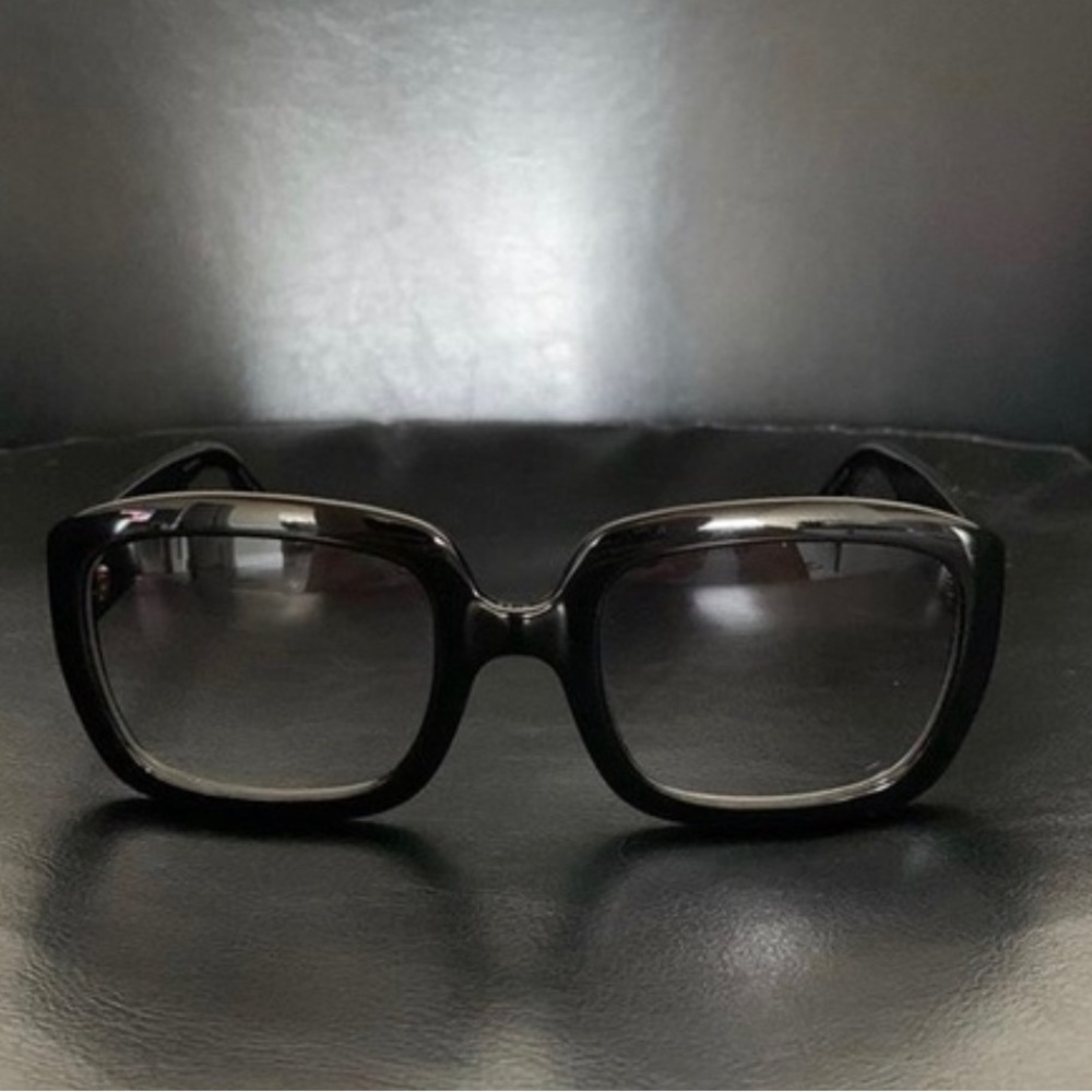 Women’s Christian Dior, CD large logo frame, glasses, black with case